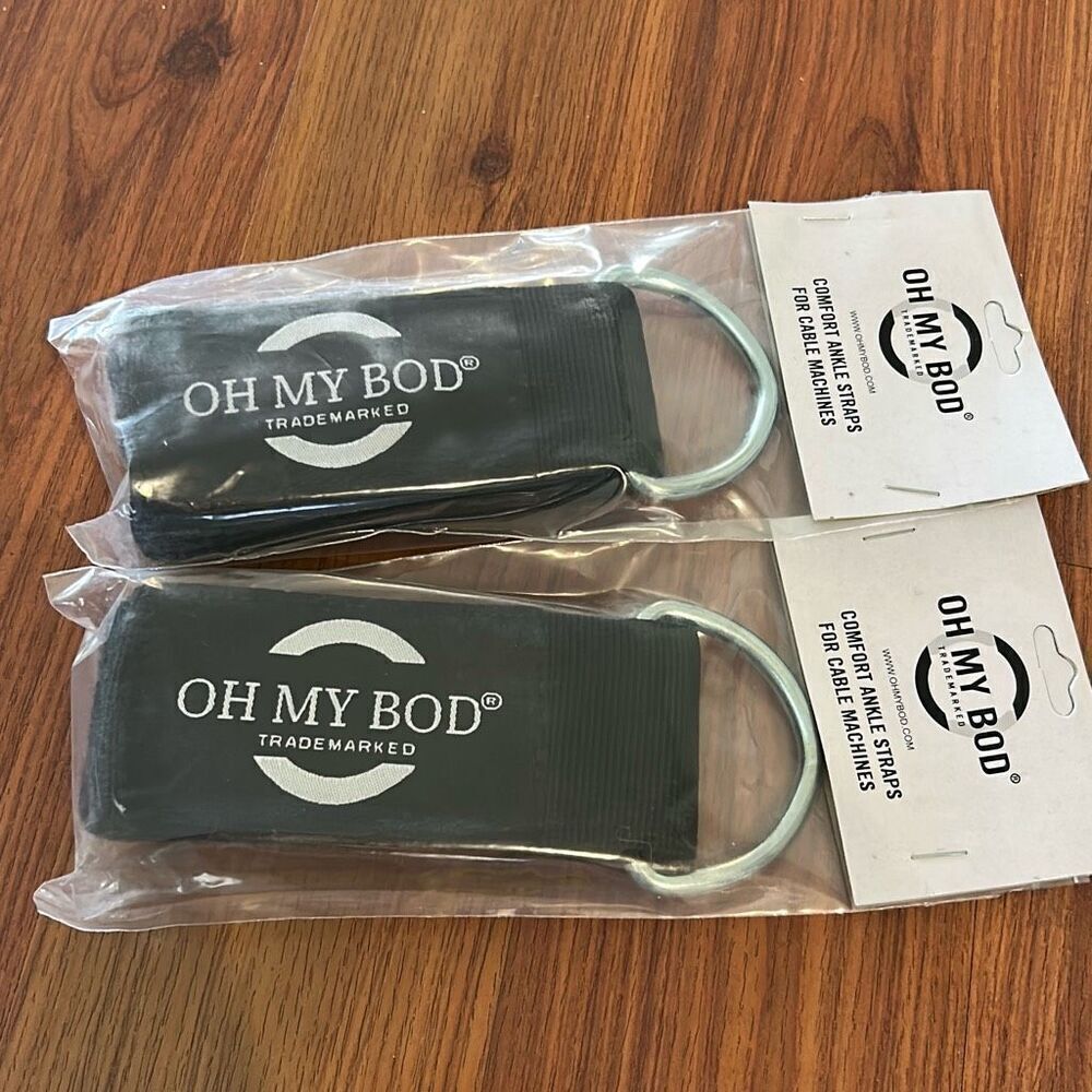 NEW Oh My BOD Gym cuffs for cable leg exercises metallic gold one pair